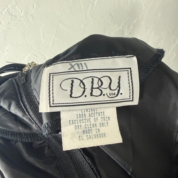 Vintage 80s DBY Dress 11 Prom Party Formal Lace Evening Knee Length S/S NN8 - Picture 7 of 8